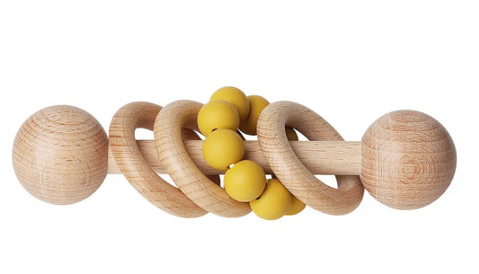 Wooden baby rattle