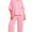 Plus pink pant set