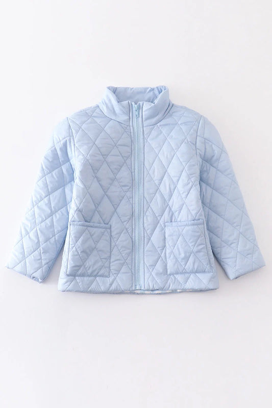 Blue quilted jacket
