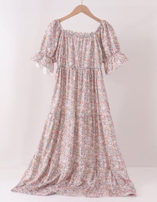 Floral print mom dress