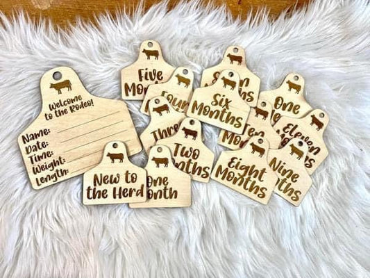 Milestone cow tags (milestones only, 12 pack)