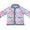 Pink & blue patchwork coat