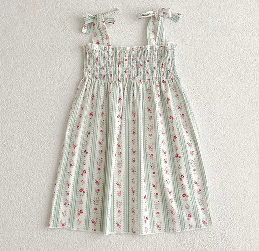 Green floral dress