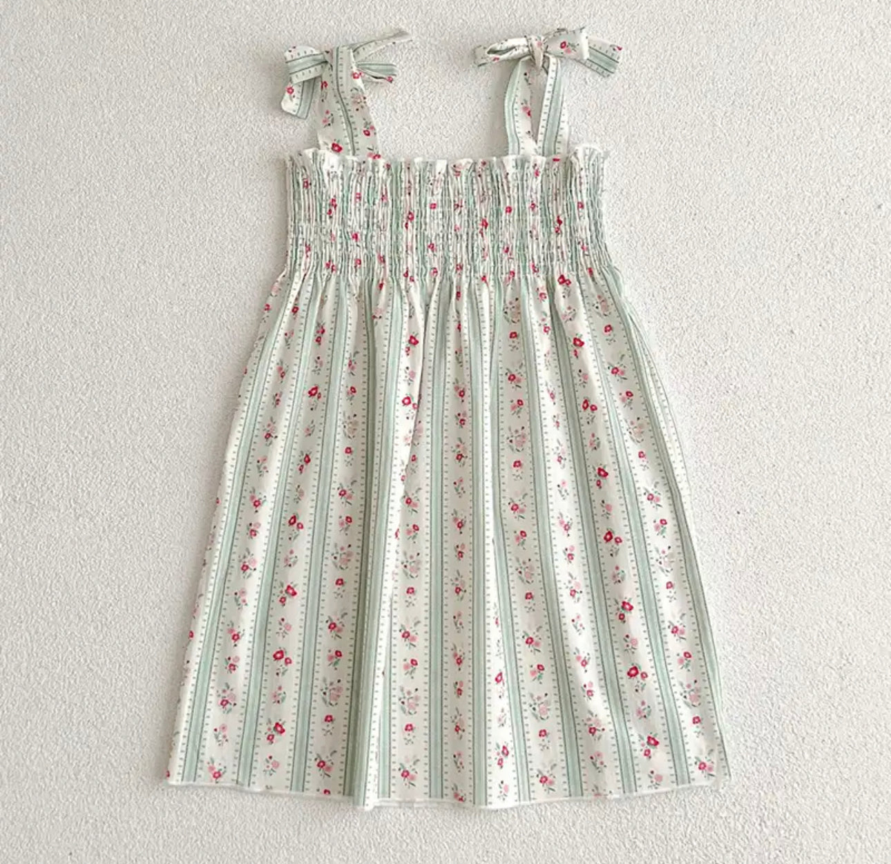 Green floral dress