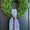 Blue/white red ric rac sash