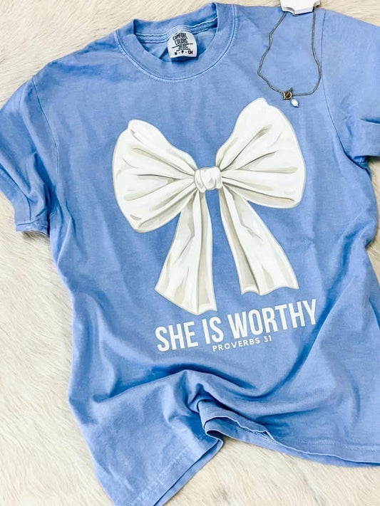 She is worthy tee