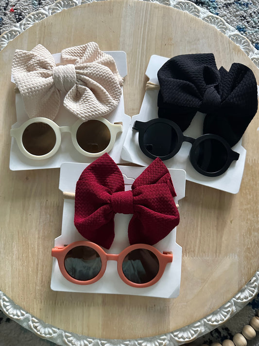 Sunglass & Bow Set