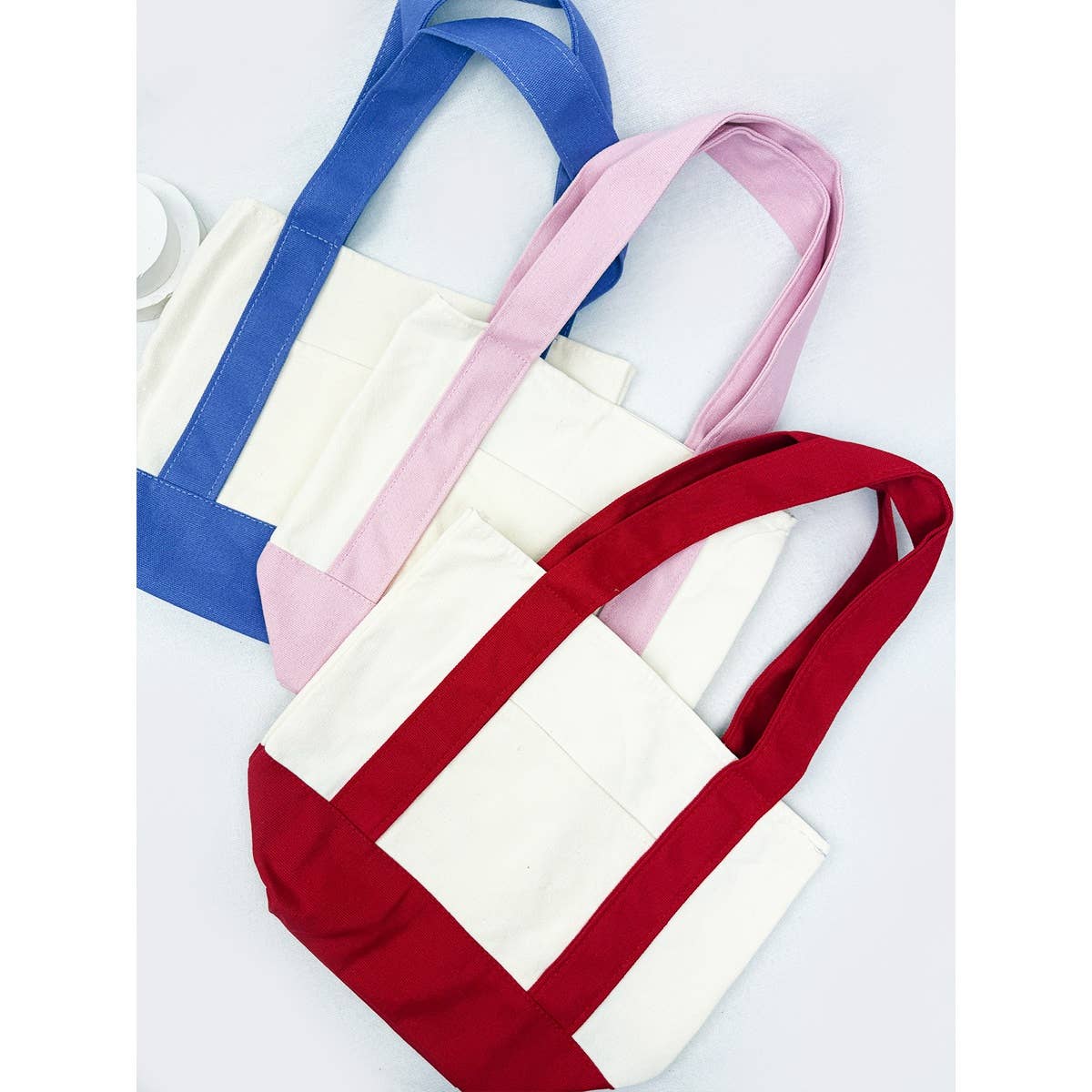 Everyday Canvas Tote Bag with an External Pocket