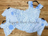 Blue floral set-includes monogram