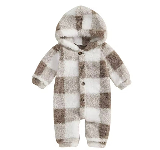 Checkered winter romper