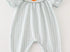 Sage gingham pumpkin girls romper
