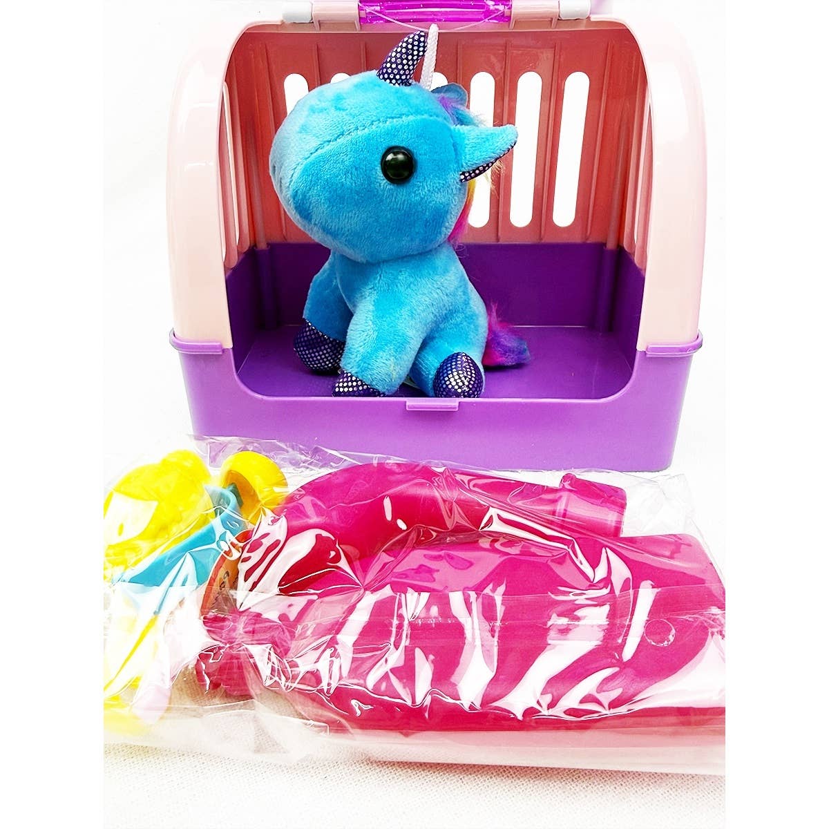 Unicorn Plush Toy With Carrier and Accessories