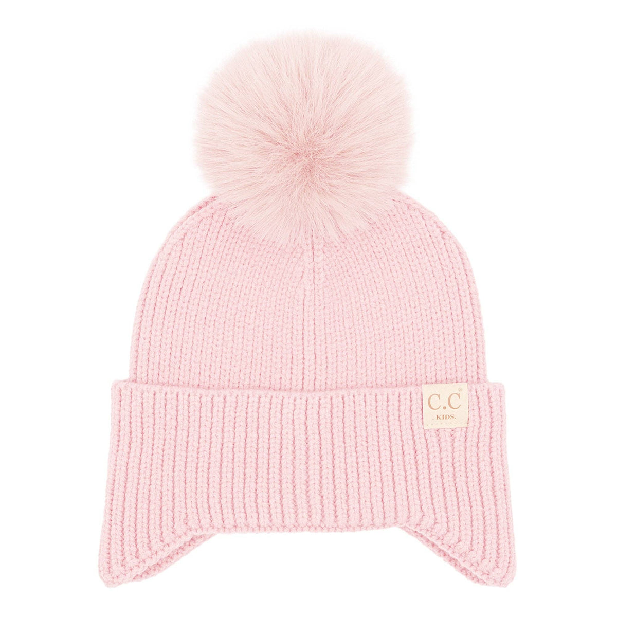 CC Toasty and Warm Pom Ear Flap Kids Beanie