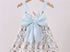 Blue bow bunny girls dress