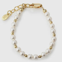 14K gold plated pearl bracelet