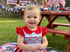 Smocked flag patriotic girls bubble