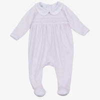 Pink mini striped footie