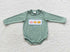 Boys sage pumpkin romper