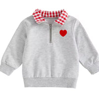 Grey heart pullover