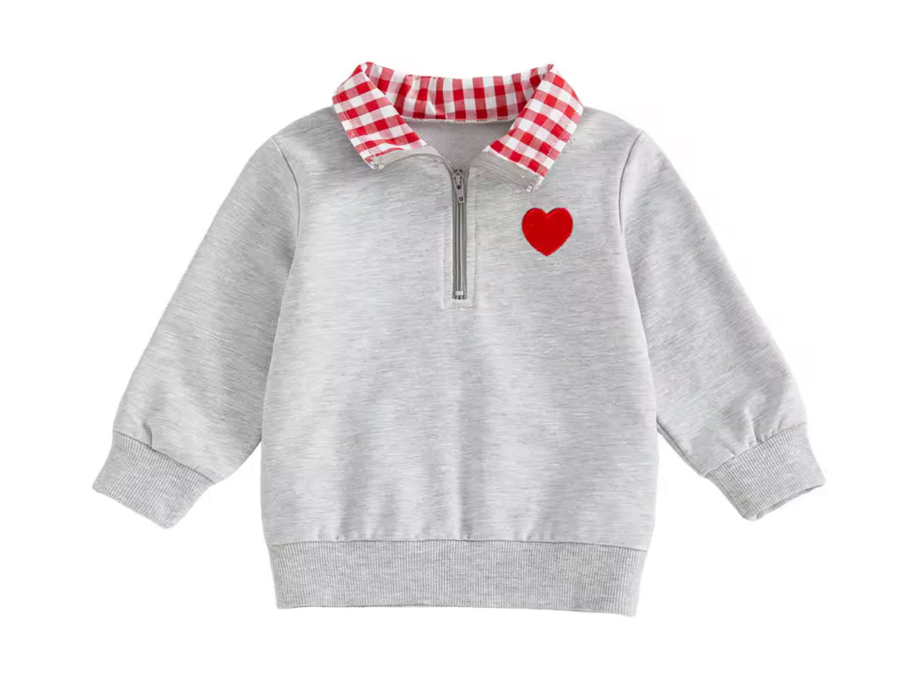 Grey heart pullover