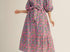 Floral button down tie midi dress