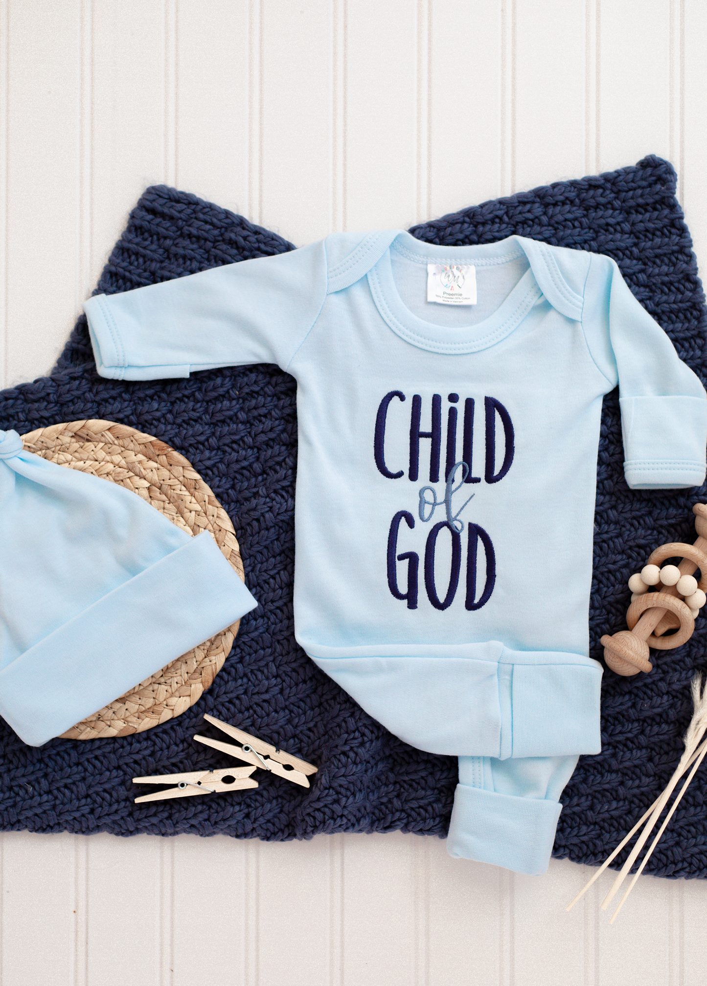 Baby Romper | Child Of God Blue
