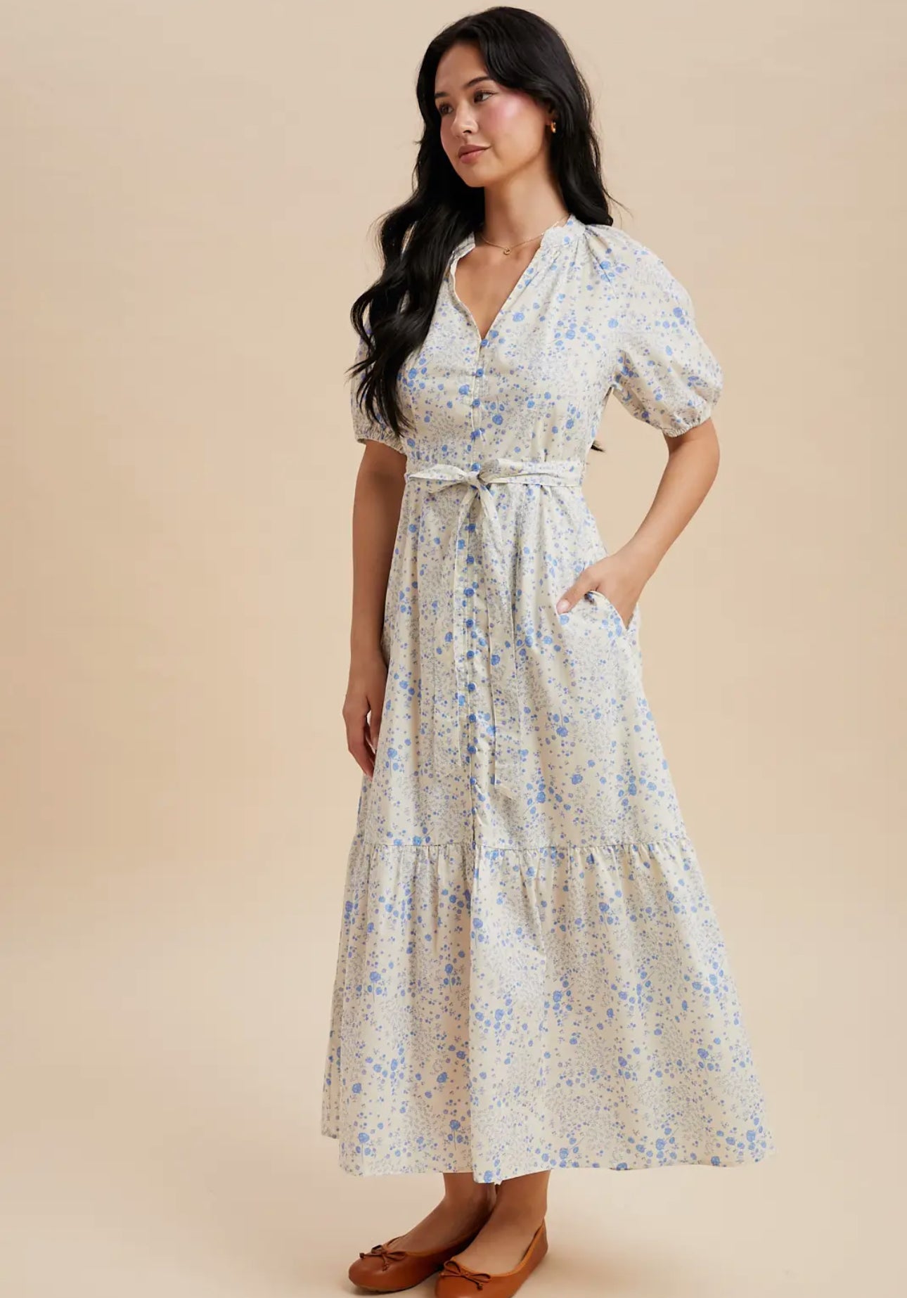 Floral bottom down maxi dress