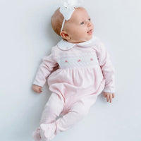 Mia’s classic smocked footie