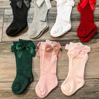 Bow knee socks