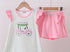 Pink stripe golf short set