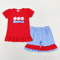 Baseball trio girls set