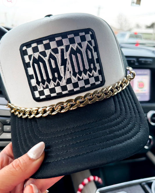 Mama trucker hat with chain