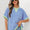 Blue striped top - XL
