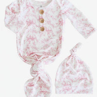Fancy Frills bamboo knot gown + hat set