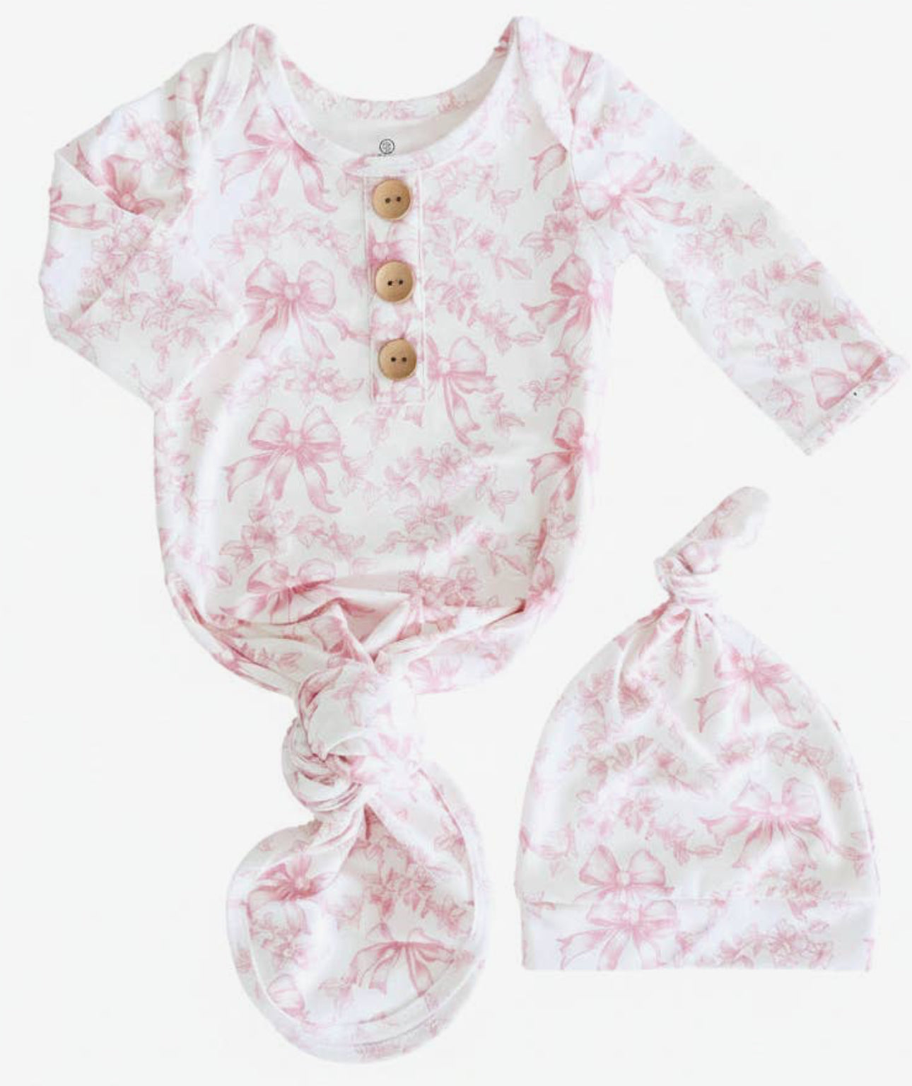 Fancy Frills bamboo knot gown + hat set