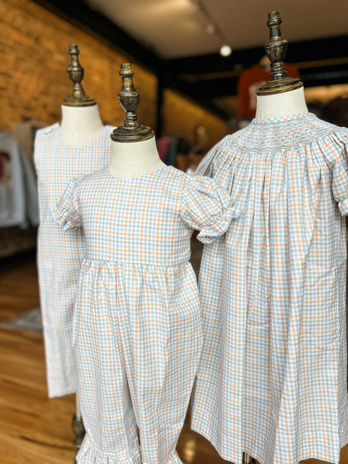 Fall gingham boys longall