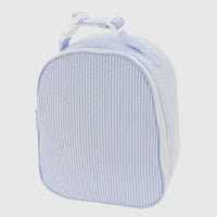 Blue seersucker lunch bag- includes name/monogram