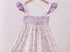 Purple smocked floral  dress
