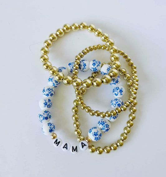 Blue floral MAMA stack