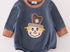 Navy scarecrow appliqué romper