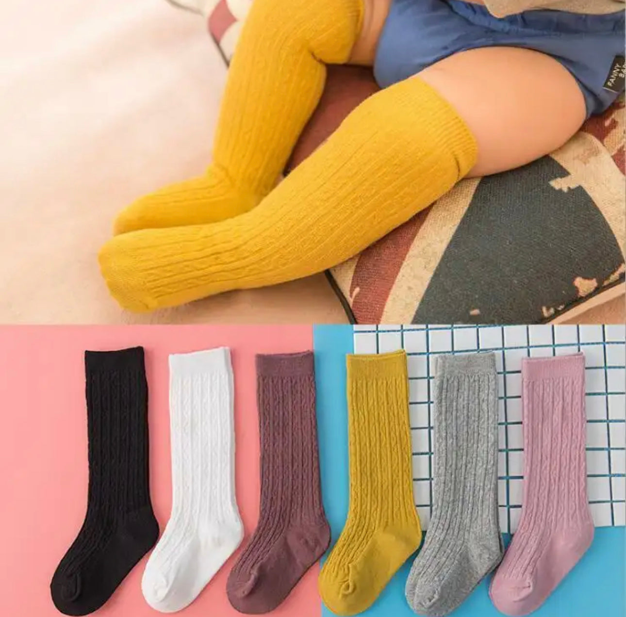 Knee stocking socks
