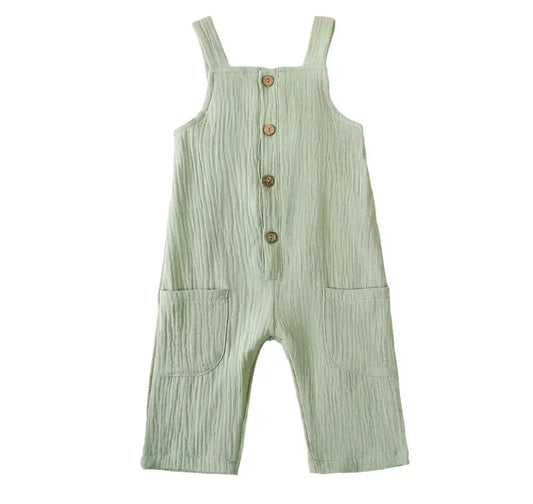 Muslin green romper