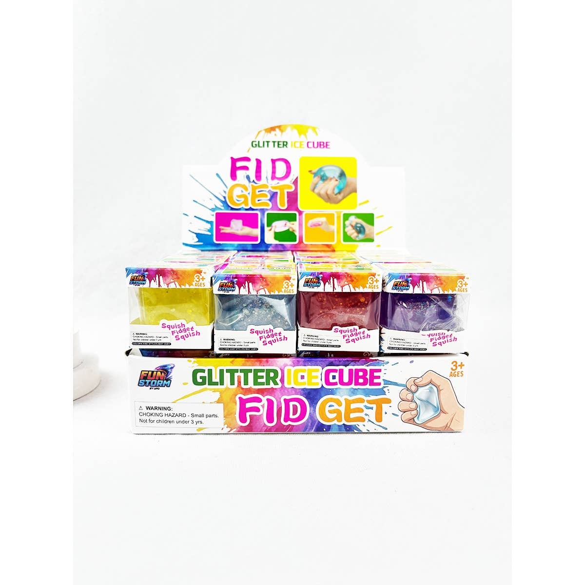 Glitter Mini Ice Cube Squishy Fidget Toy
