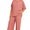 Curvy sized ribbed pant set- pink