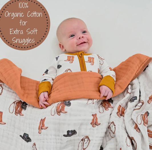 Western boots blanket