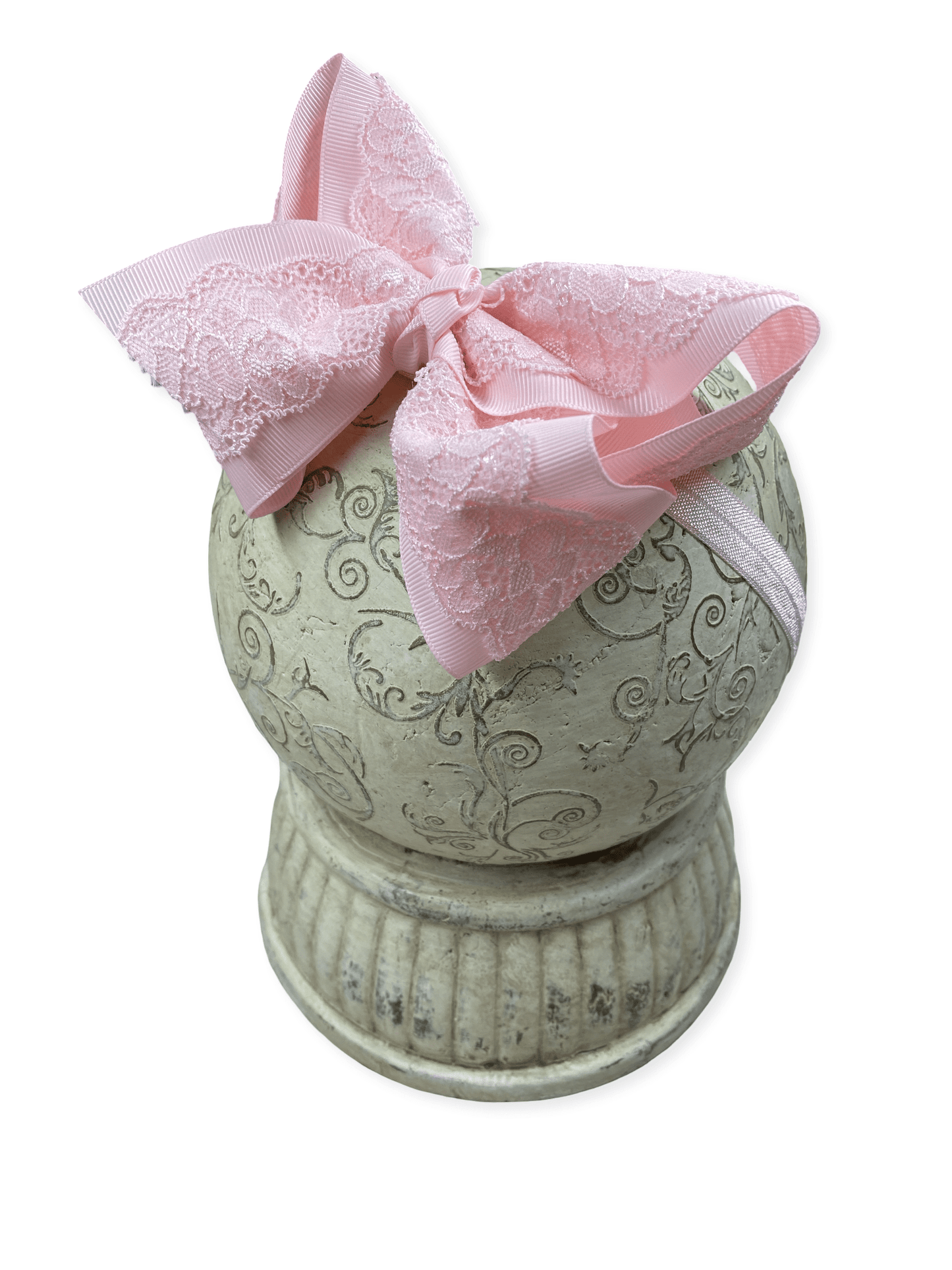 4.5" Chantilly Lace Classic Hair Bow | Clip or Headband