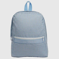 Blue gingham toddler backpack- includes name/monogram