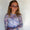 Purple floral mesh long sleeve