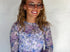 Purple floral mesh long sleeve