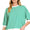 Green Striped 3/4 sleeve top